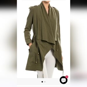 En Creme Anthropologie Jacket Womens Size Large Army Green 💚 wyth. Pockets.